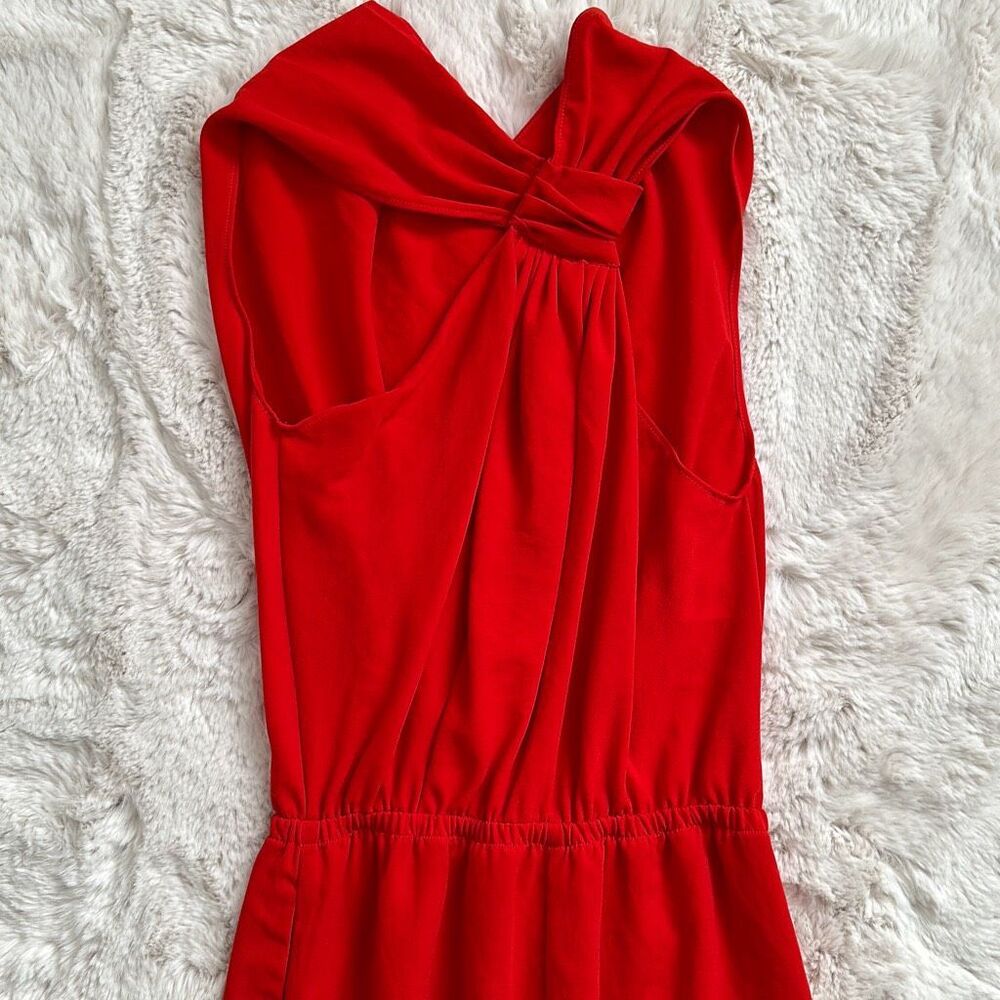 PINKO Daitarn Fluid Crepe Jumpsuit Red Size 2 US - Picture 6 of 11